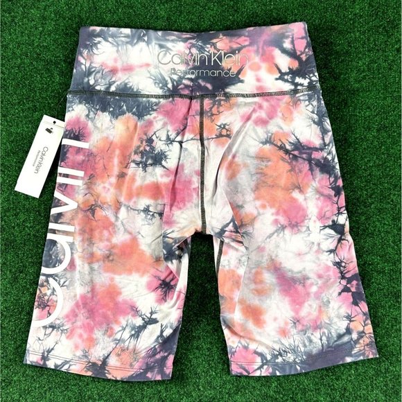 Calvin Klein Performance Tie Dye Athletic Stretch‎ Shorts Womens Size Small - Picture 2 of 11